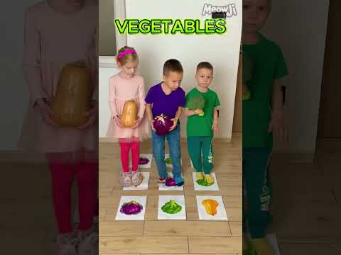 هل يمكنك تسمية هذه الخضروات؟ 🥕 لعبة ممتعة! #أطفال