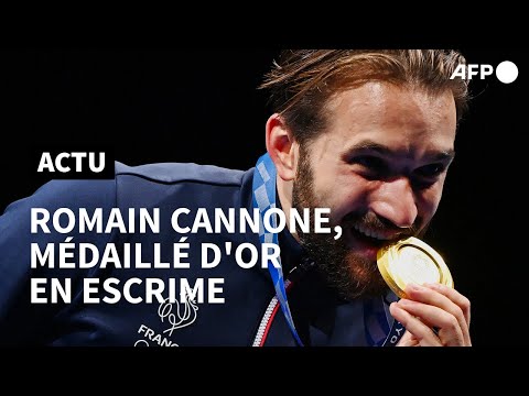 Romain Cannone, premier médaillé d'or français en escrime à Tokyo | AFP
