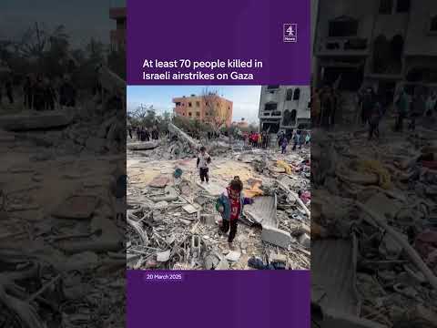 At least 70 people killed in Israeli airstrikes on Gaza