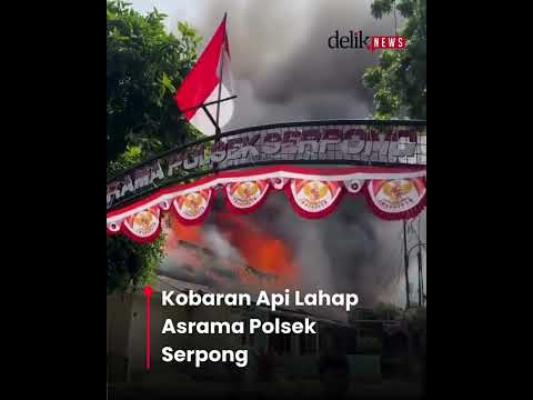 Asrama Polsek Serpong Terbakar Hebat