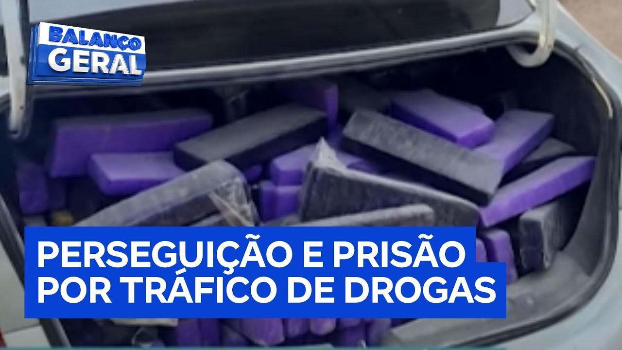 Casal foge da polícia com meia tonelada de maconha: pneu furou e dupla foi presa