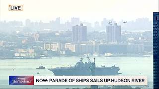 Thumbnail for the video "US Flyover Showcases Next-Generation Airpower" from Bloomberg Television