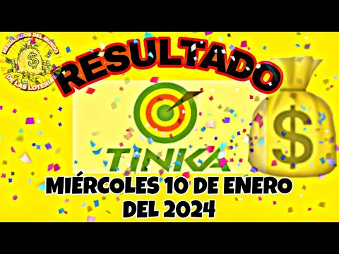RESULTADOS TINKA DEL MIÉRCOLES 10 DE ENERO DEL 2024/LOTERÍA DE PERÚ