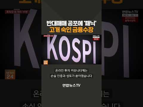 반대매매 공포에 '패닉'…고개 숙인 금융수장 / 연합뉴스TV(YonhapnewsTV)