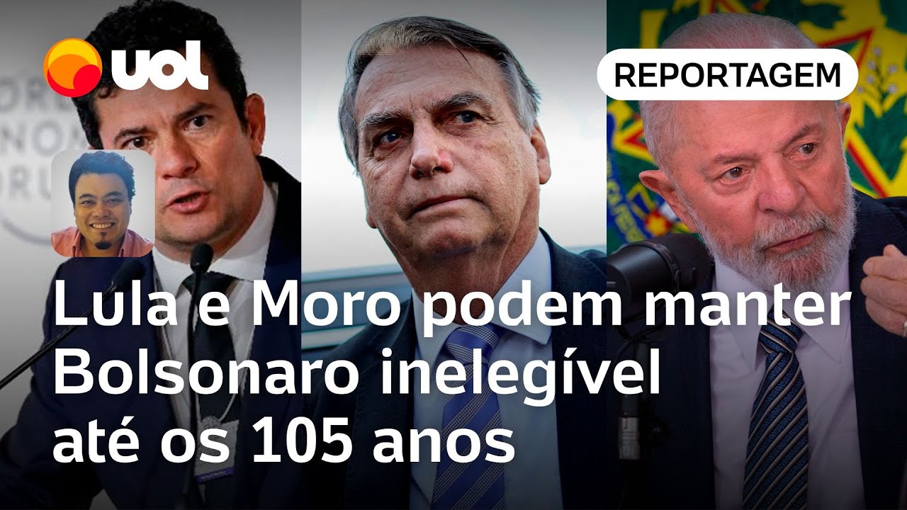 Lula e Sergio Moro podem manter Jair Bolsonaro inelegível até os 105 anos entenda o caso
