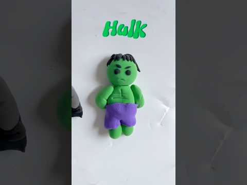 I made hulk from clay #hulk #superhero
