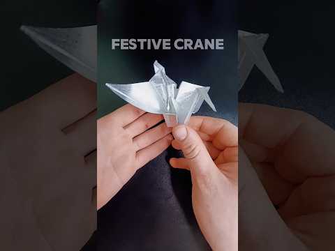 EASY ORIGAMI FESTIVE CRANE CRAFT TUTORIAL | DIY PAPER ORIGAMI CRANE