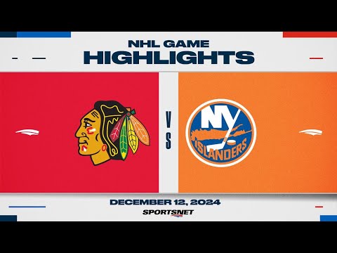 NHL Highlights | Blackhawks vs. Islanders - December 12, 2024