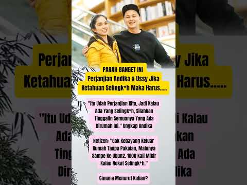 Perjanjian Andika & Ussy Jika Ketahuan Selingk*h Maka Harus..... #trendingshorts #beritaartis