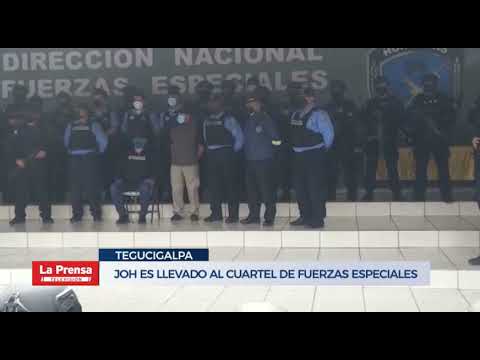 Juan Orlando Hernández es llevado al Cuartel de Fuerzas Especiales
