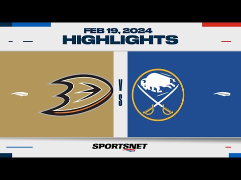 NHL Highlights | Ducks vs. Sabres - February 19, 2024