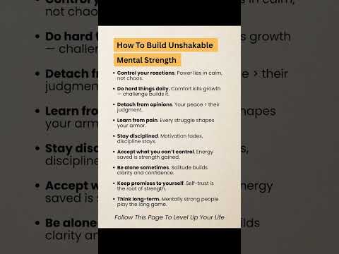 How to Build Unshakable Mental Strength