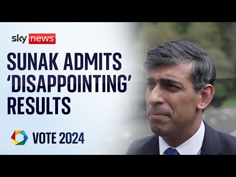Sunak admits 'disappointing' results but is 'focused on the job at hand'