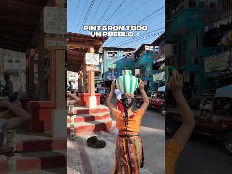 En Guatemala 🇬🇹 pintaron todo un pueblo #guatemala #guate #santacatarinapalopo