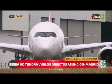Iberia no tendrá vuelos diretos Asunción- Madrid