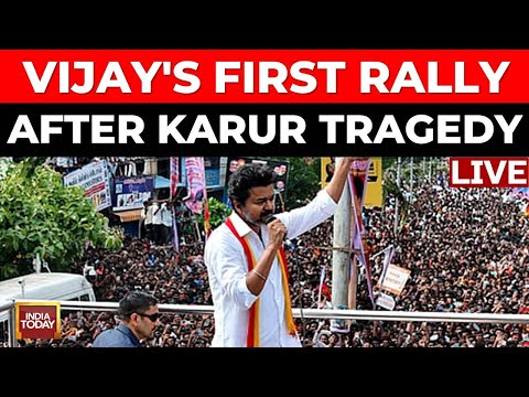 TVK Chief Vijay's Mega Rally LIVE | Vijay Speech | Vijay’s 1st Public Meeting After Karur Tragedy