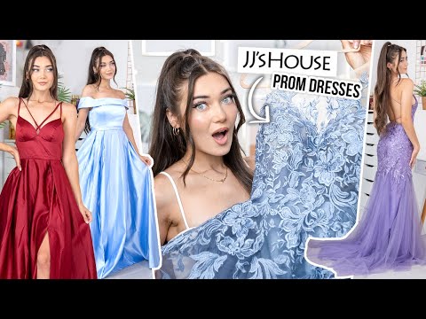 Video: TRYING JJ'S HOUSE PROM DRESSES... *Most Beautiful Dresses Ever*