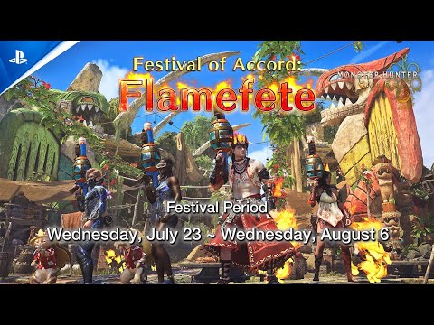 Monster Hunter Wilds - Festival of Accord: Flamefete Summer Seasonal Event | PS5 Games