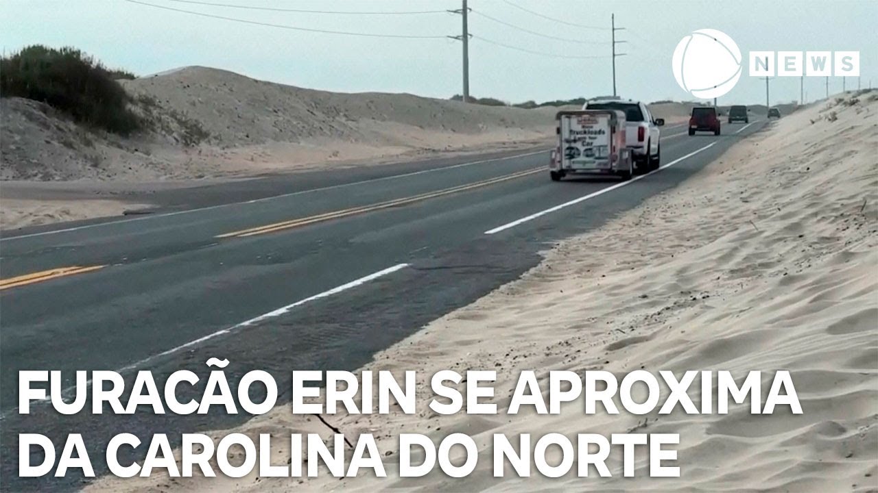 Furacão Erin se aproxima da Carolina do Norte