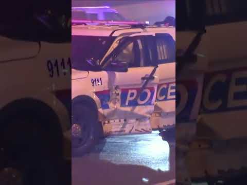 Police crash while transporting prisoner