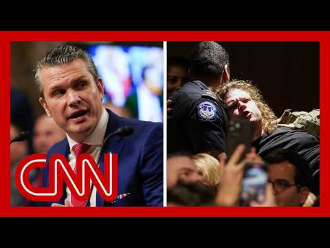 Protesters disrupt Hegseth confirmation hearing