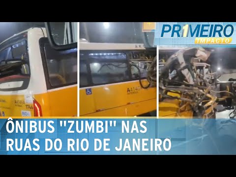 Ônibus “zumbi” é flagrado trafegando em avenida no Rio | Primeiro Impacto (26/03/24)
