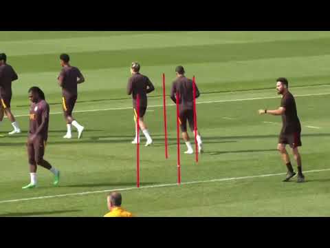 Osimhen leads Galatasaray training ahead of CL match against Barcelona.