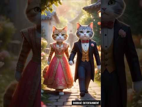Meow gets married 💖 #catcartoon #cat #কার্টুন #baby #shorts #বিড়াল #কার্টুন #কাটুন #cute
