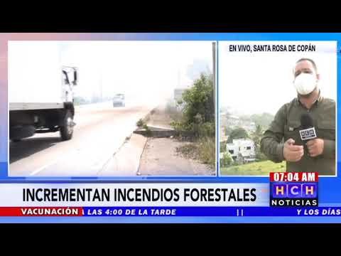 ¡Siguen incendios! Quema “controlada” por poco alcanza una gasolinera en Santa Rosa de Copán