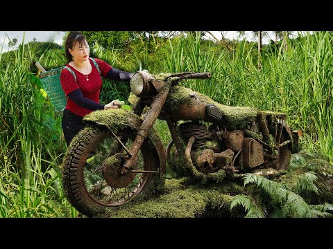 Girl Restores Retired SUZUKI 1980 Motorcycle Abandoned. Restore and Revive Legendary Engines