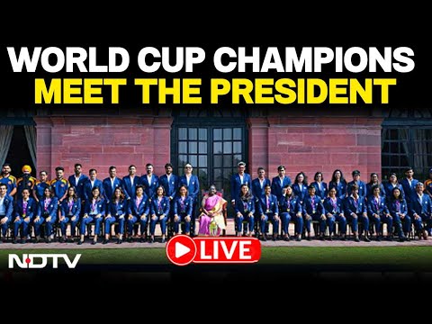 Indian Cricket Team Celebrating LIVE | Indian Cricket Team Meets President | Droupadi Murmu LIVE