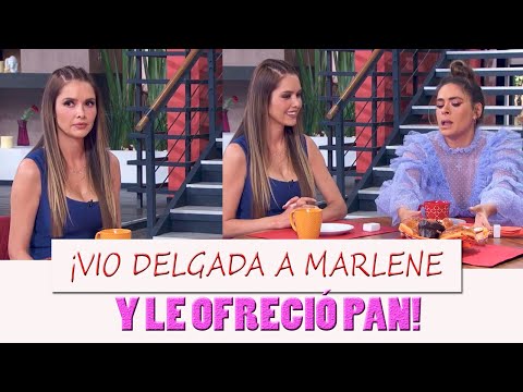 Galilea Montijo ofrece pan a Marlene Favela para que engorde un poquito