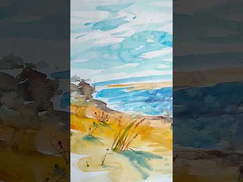 Near the sea⛵☀️ Original #watercolor painting