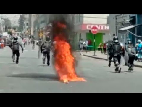 Ambulantes arrojan bombas molotov a fiscalizadores en el centro de Lima