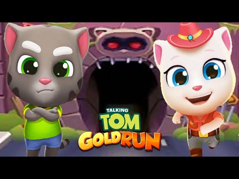 Talking Tom Gold Run - TALKING TOM & COWBOY ANGELA in All World Maps Run!Run!Run!