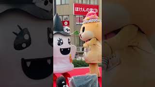 ちぃたん⭐︎となかよし👻🎃 #ご当地キャラクター #ばけごろう #ミニばけ #松戸まつり ＃荒れるねぎたろう #ちぃたん