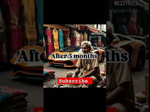 beggar's after 3 months 😱😲😳🔥 check what they have #lamborghini #aivideo #shorts #newshorts #Aipost