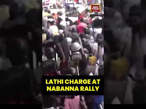 #WestBengalPolice #LathiCharge #Protesters at #NabannaAbhiyanRally in #Kolkata | #shorts #indiatoday