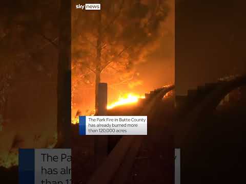 Thousands flee as wildfire explodes in size