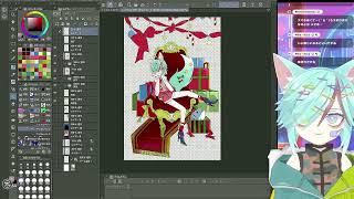 【お絵描き】仕上げ✨クリスマス用のイラストを描いていく～！