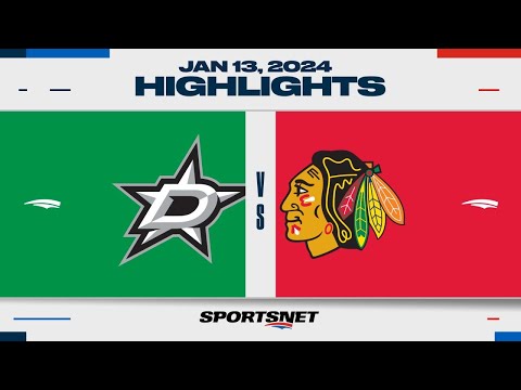 NHL Highlights | Stars vs. Blackhawks - January 13, 2024