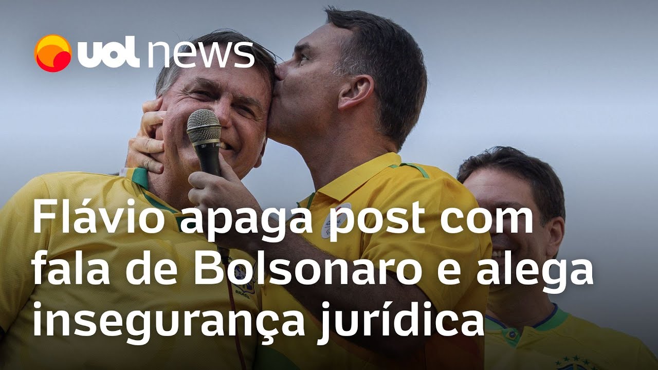Flávio apaga post com fala de Bolsonaro em manifestação em Copacabana e alega insegurança jurídica