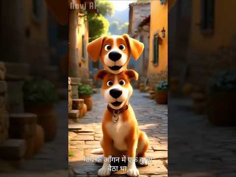 एक कुत्ता और दो मुर्गी कीकहानी बीच मैं मस्ती 🐓🐓+🐶 #ai #cartoon  #shortvideo #1k  this video is ai