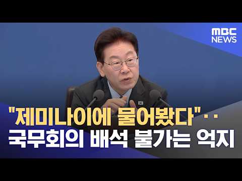 "제미나이에 물어봤다"‥국무회의 배석 불가는 억지 (2026.10.22/<strong>뉴스25</strong>/MBC)