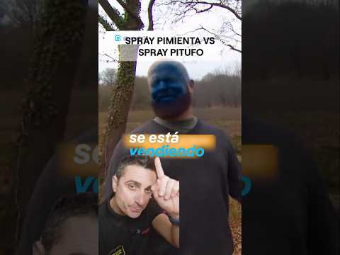 Spray pimienta vs spray pitufo.#supervivencia #curiosidades #sabiasque