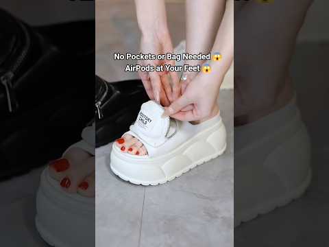 No Pockets or Bag Needed 😱 AirPods at Your Feet ✅
