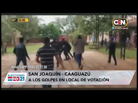 A los golpes en local de votación en San Joaquin, Caaguazú