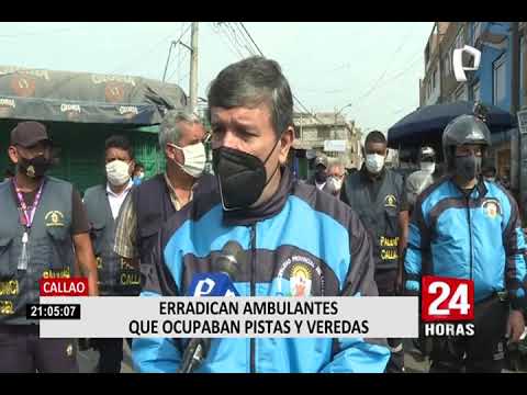 Municipalidad del Callao y La Victoria realizaron operativos para erradicar ambulantes