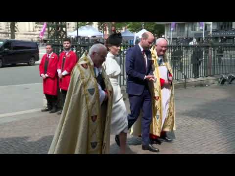 British royals arrive for VE Day service at Westminister Abbey | AFP