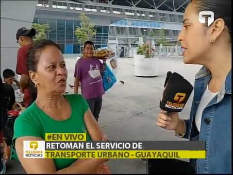 Retoman el servicio de transporte urbano - Guayaquil